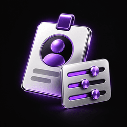 3D member profile card with adjustable settings for club management