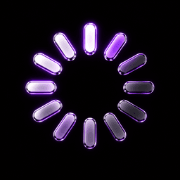 3D violet and chrome loading ring