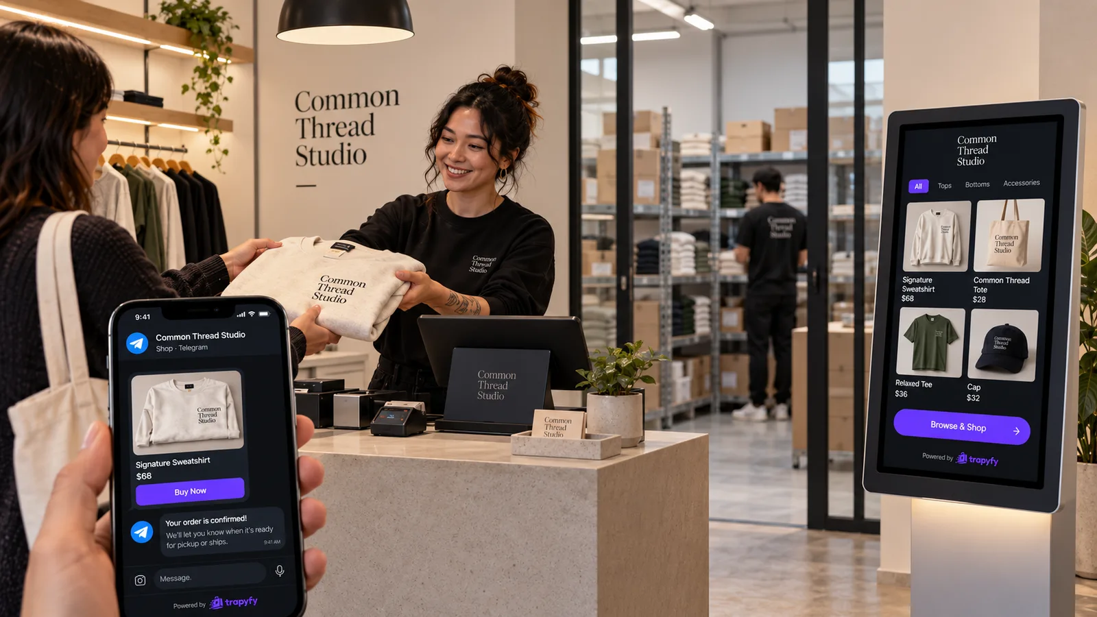 Multichannel Inventory Management for Small Sellers: One Stock Pool for Telegram, the Counter and the Kiosk